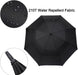 72 Inch Huge Large Oversize Golf Umbrella Automatic Open Double Canopy Vented Windproof Stick Umbrellas, 6 Ft Heavy Duty Outdoor Doorman Umbrella Family Umbrella(Black)