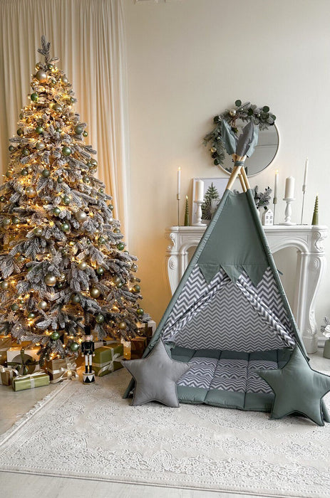 Kids Birthday Gift , Teepee Tent with Mat , Kids Teepee Tent for Girls or Boys , Protable Kids Playhouse Tent , Special Gift for Kid