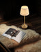Portables Cordless Table Lamp, Fabric Shade Desk Lamp, 4000Mah Rechargeable Battery Powered Lighting, Dimmable Light for Dining Room, Bedroom, Bedside, Bar, Night Light, Camping, Balcony (Gold)