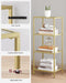UltraSlim Bookshelf Gold Frame Modern Display Unit