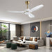 52 Inch 6 Speed High CFM Quiet DC Motor Modern Ceiling Fan with Lights Remote Control, 3 Blade White Gold Indoor Bedroom Living Room Ceiling Fan