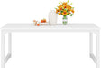 70.9 Inch Large Dining Table Rectangular Kitchen Furniture for 6 to 8 People, White