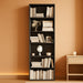 6-Tier Open Bookcase and Bookshelf, Freestanding Display Storage Shelves Tall Bookcase for Bedroom, Living Room and Office, Dark Gray