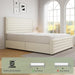 Full Size Bed Frame, Upholstered Platform Bed with Velvet Headboard and Footboard, Mattress Foundation with Wooden Slats, No Box Spring Required, Easy Assembly, Beige