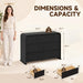 Black Dresser for Bedroom, 47.2" Wood Chest of 7 Drawers