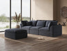 110 Inch Cloud Convertible Sectional Sofa GreyFabric