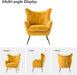 Velvet Mustard Wingback Accent Armchair With Tufting
