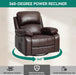 Oversized Recliner with Massage and Heat