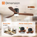 52 Inch Contemporary Flush Mount Ceiling Fan