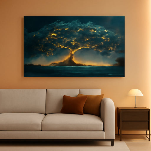 Tree Of Life Canvas Art TwentyFourByFortyEight Gold