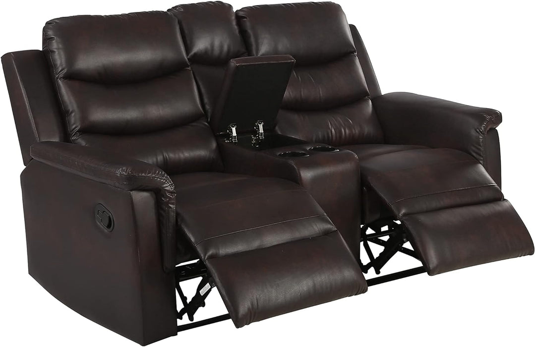 67" Brown Recliner Loveseat - Manual