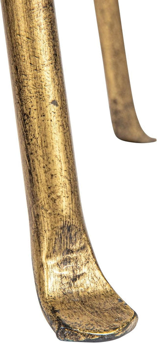 Metal Martini Cocktail Table, Antique Brass