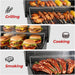 Upgraded Barrel Charcoal Grill with 2 Sides Table, BBQ Grill Outdoor Smoker with Wheels for Party Garden Patio and Backyard Cooking 39''D × 24''W × 46''H (Upgraded Grill W/Side Table)