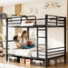 Black TwinOverTwin HeavyDuty Bunk Bed WithIntegratedDesk