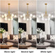 Gold Modern Chandelier 9-Light Glass Globe Ceiling Light Fixtures Mid Century Modern Sputnik Chandelier for Dining Room Kitchen Island Bedroom Living Room