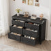 6 Dresser for Bedroom, 47 in Wide Drawer Dresser with Storage Freestanding, Wooden Closet Storage Chest for Living Room, Bedroom, Entryway, Dark Black