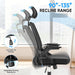 High Back Mesh Office Chair with Adjustable Headrest, Black