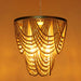 6 Light Contemporary Farmhouse Wooden Beaded Chandelier
