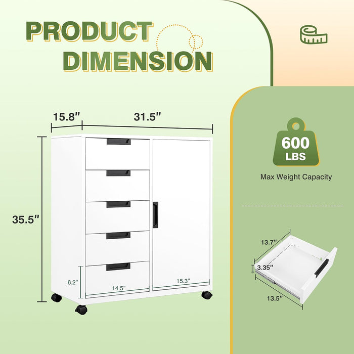 White Storage Cabinet With Adjustable Shelves Office