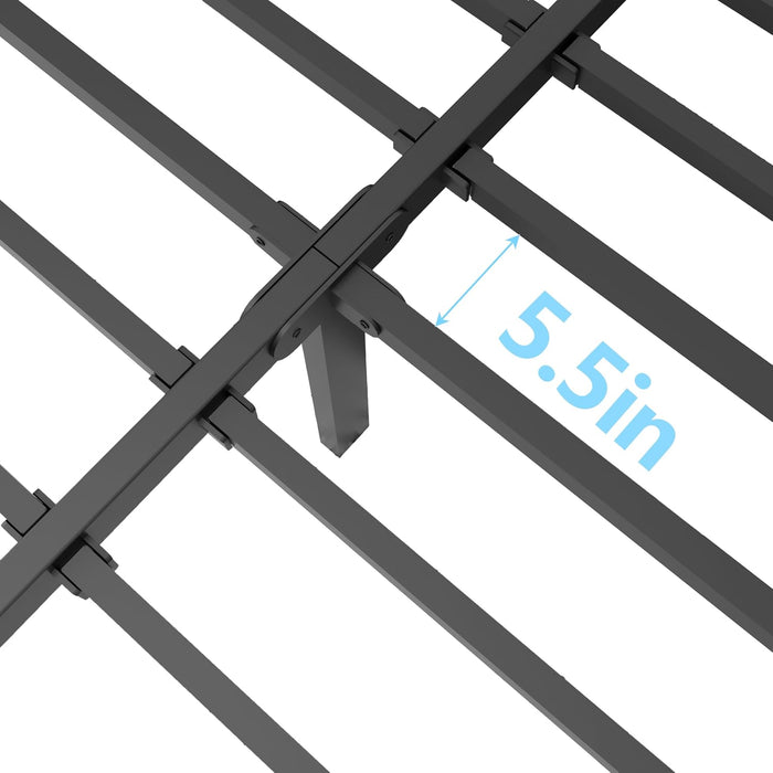 14 Inch King Metal Bed Frame with Rounded Corner,Mattress Retainer