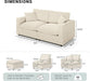 Khaki 68Inch Deep Overstuffed Modular Sectional Sofa