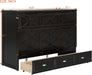 Brushed Espresso Queen Murphy Cabinet Bed USBPorts