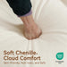 69 Inches Beige Overstuffed Ergonomic Chenille Sofa