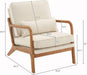 Fine Beige Accent Chairs Set of 2, Upholstered Mid Century Modern Lounge Fabric Chairs Reading Chairs Side Sitting Chair Solid Wood Farmhouse Armchairs for Living Room, Bedroom, Guest Room