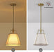 Brushed Gold Pendant Lights Kitchen Island, Drum Fabric Chandelier