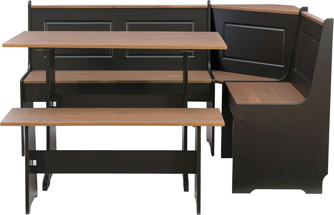 Black and Pecan Breakfast Dining Set Ardmore Nook