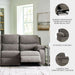 Scranto Contemporary Manual Reclining Sofa, Gray