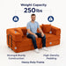 76InchCorduroyPremiumFutonSofaBedForSmallSpacesOrange