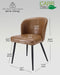 Upholstered Faux Leather Dining Chairs Set of 4, Brown