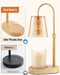 Adjustable Candle Warmer Lamp with Timer - Electric Light Wax Warming Dimmable Flameless Top Melter Heater Melting Heating Height Small Jar Candles Gifts Women Mom Birthday Home Desk Modern Decor