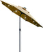 9' Solar LED Lighted Patio Umbrella with 8 Ribs/Tilt Adjustment and Crank Lift System (Light Tan)