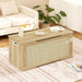 39.4” Storage Chest, Toy Box with 2 Safety Hinges, Toy Chest for Bedroom, Storage Bench with Storage, Shoe Bench, Supports 220 Lb, for Living Room, Entryway, Natural