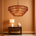 4-Tier 40 Inch Amber Crystal Glass Chandeliers, Modern round Luxury 10 Lights Hanging Pendant Light Fixture, for Dining Living Room, Bedroom, Foyer, Entryway(Included E12 Bulbs)