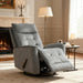 Swivel Rocker Recliner Chair, Rocking Chair, Small Swivel Recliner for Small Spaces, Living Room, Rv(Dark Grey)
