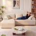 Beige 96 Inch Modular Sectional Sofa PlushCorduroy