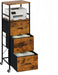 3 Drawer Rolling File Cabinet with Dual Printer Stand, 51" Tall