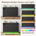 53'' Wide 9 Drawer Dresser for Bedroom, Wood TV Stand Dresser with Power Outlets & LED Light, Chest of Drawers Closet Store Organizer for Living Room, Hallway, Black