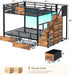 FullOverFull BunkBed WithStairs IndustrialGrade SteelFrame
