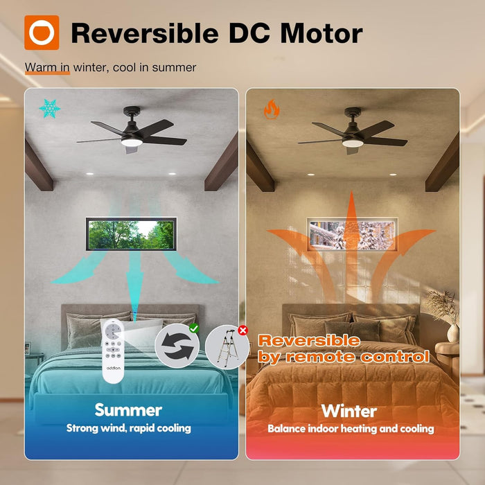 Ceiling Fans with Lights, 42 Inch Black Ceiling Fan with Light and Remote Control, Reversible, 3CCT, Dimmable, Noiseless, Small Ceiling Fan for Bedroom, Farmhouse, Indoor/Outdoor Use