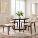 Wooden Dining Chairs Set of 4, Mid Century Modern Kitchen Chairs with Ergonomic Back & Upholstered Linen for Kitchen Dining Vanity, Beige