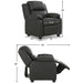 Kids Deluxe Headrest Recliner Sofa Chair with Storage Arms