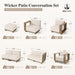 9-Piece Patio Sectional Furniture Set with 10" Thick Cushions
