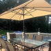 10' X 6.5' Rectangular Patio Umbrella Outdoor Table Umbrella Aluminum Frame Market Umbrella Sun Umbrella with 8 Sturdy Ribs & Tilt for Garden Deck Lawn & Pool Beige