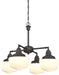 Oil Rubbed Bronze Four Light Convertible Chandelier