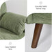 Green Oversized Chenille Accent Chair with Padded Arms