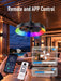Indoor & Outdoor Ceiling Fans for Patios with Rgb Light,3-Way Installation